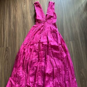 ABERCROMBIE & FITCH Tank Tie Front Maxi Dress